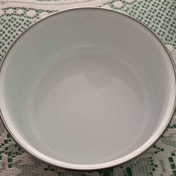 Vintage Enamel Nesting Bowls / Pots - Calloway Green Ivy -3 piece set with bonus - Picture 7 of 14